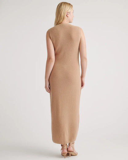 Mongolian Spring Cashmere Sleeveless Midi Sweater Dress - US 5039