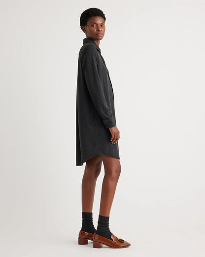 Stretch Sweater Fleece Shirt Dress - US 2468