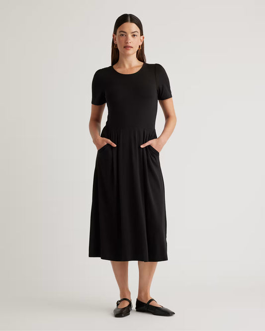 Tencel Jersey Short Sleeve Midi Dress - US 7900