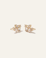 Mini Topaz Pearl Sparkle Climber Earrings - US 1536
