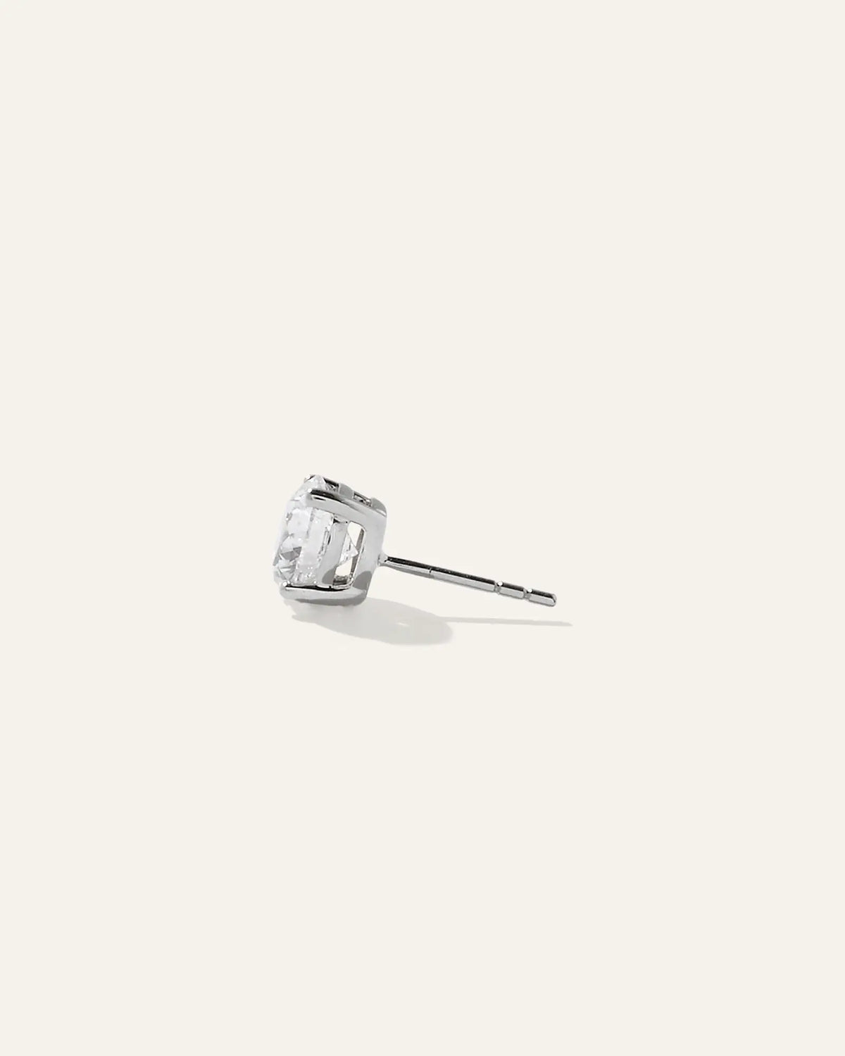 14K Gold Lab Grown Diamond Four-Prong Solitaire Studs - 2ctw - US 6532