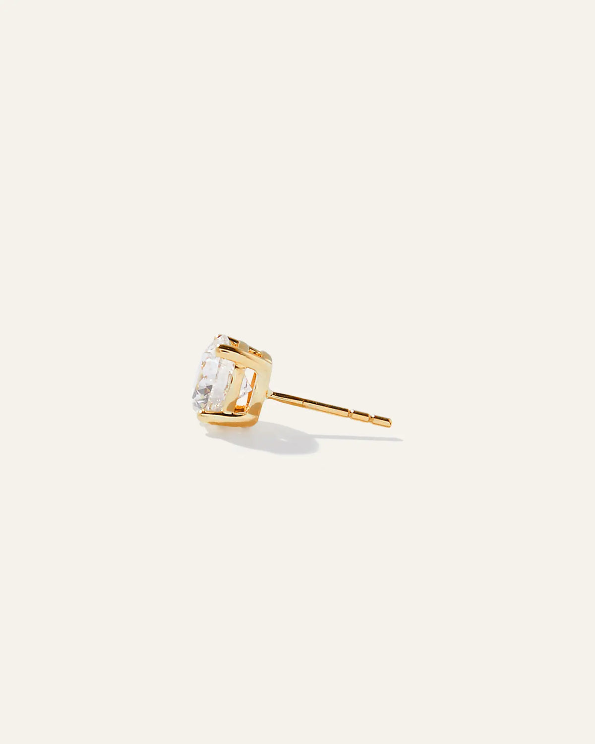14K Gold Lab Grown Diamond Four-Prong Solitaire Studs - 2ctw - US 5389