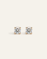 14K Gold Lab Grown Diamond Four-Prong Solitaire Studs - 2ctw - US 5389