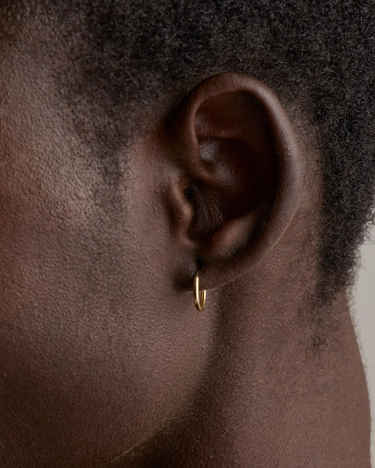 14K Gold Classic Hoops - US 7601