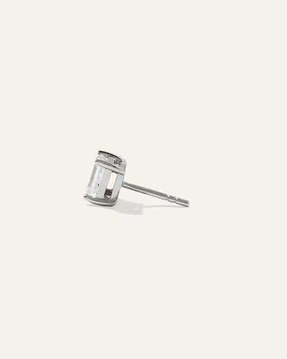 14k Gold Lab Grown Diamond Emerald Solitaire Studs - 2ctw - US 2958