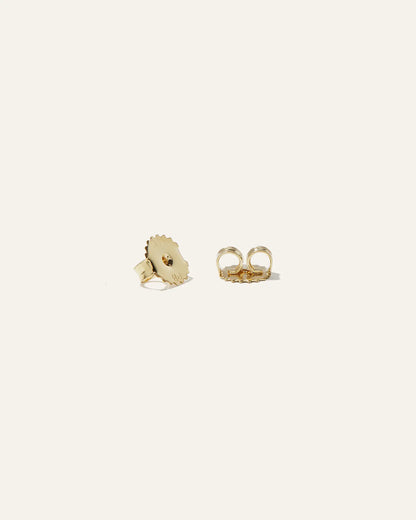 14k Gold Lab Grown Diamond Emerald Solitaire Studs - 1ctw - US 8943
