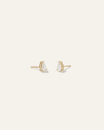 14k Gold Lab Grown Diamond Pear Solitaire Studs - 1ctw - US 0635