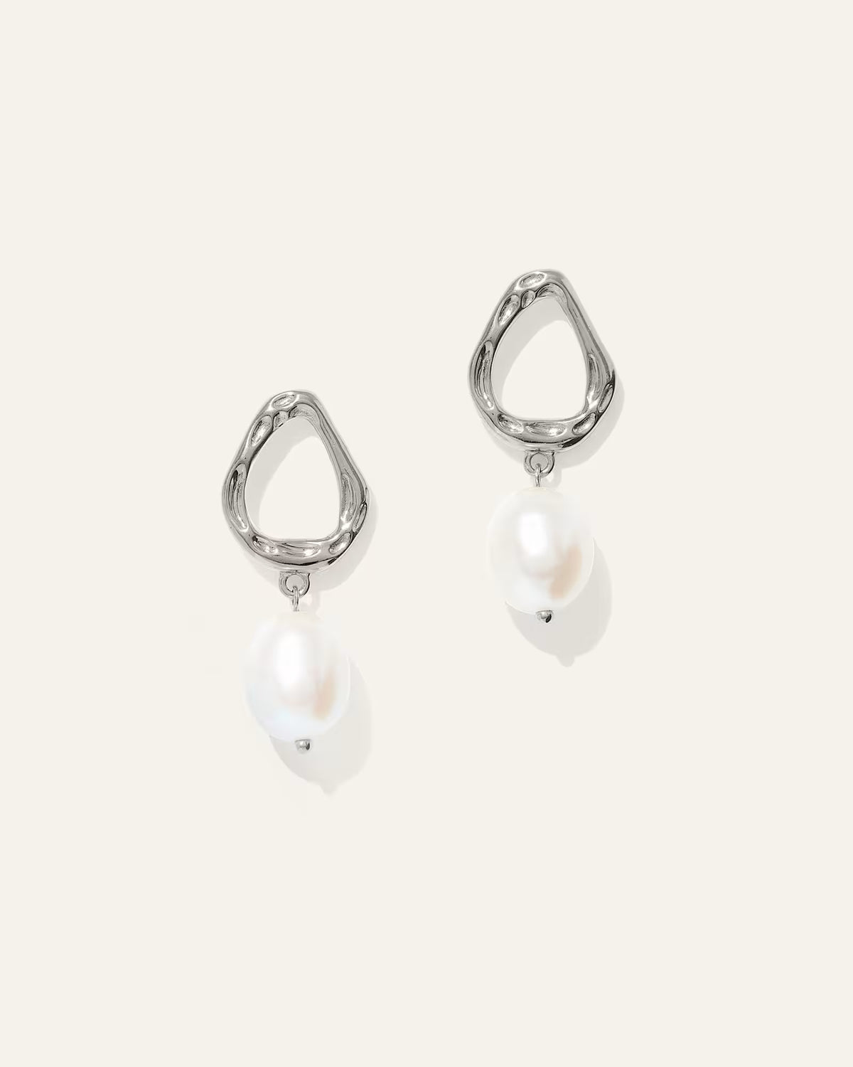 Freshwater Cultured Pearl Sculptural Drop Earrings - US 6079