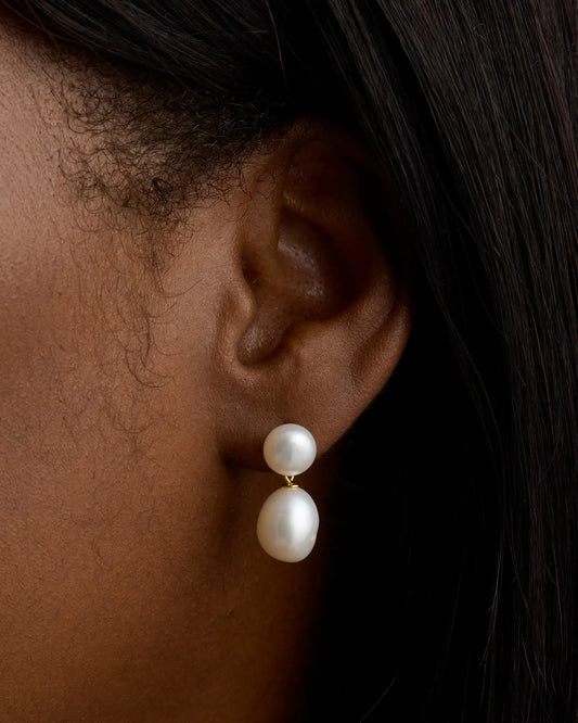 Freshwater Cultured Baroque Pearl Drop Earrings - US 4214