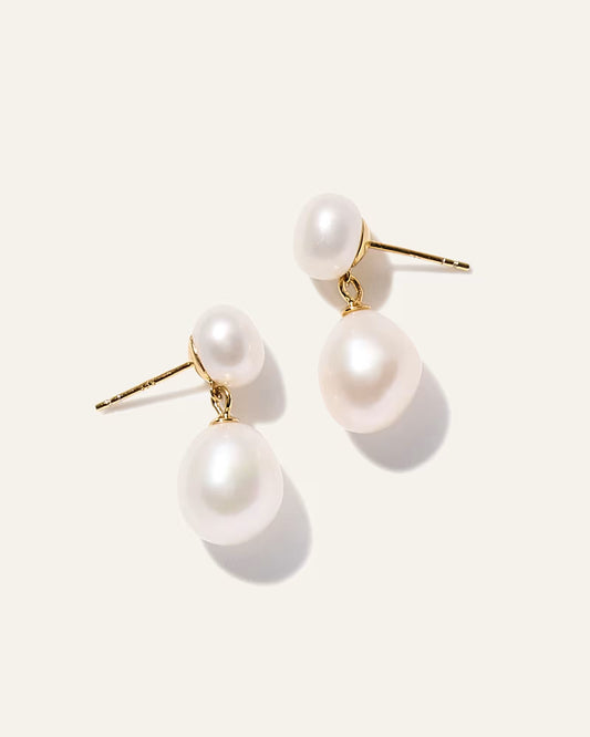 Freshwater Cultured Baroque Pearl Drop Earrings - US 4214