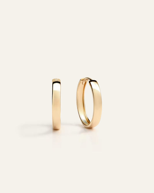 14K Gold Bold Hoops - US 9133