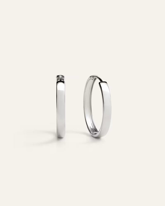 14K Gold Bold Hoops - US 4384