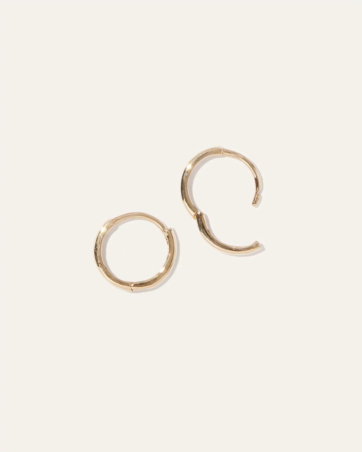14K Gold Second Piercing Tiny Huggie - Pair - US 4904