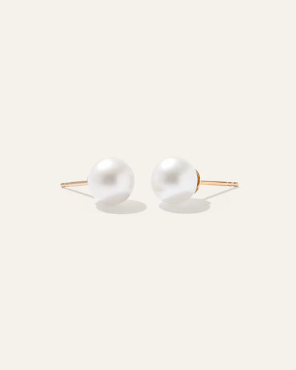 14K Gold Freshwater Cultured Pearl Studs - US 2405