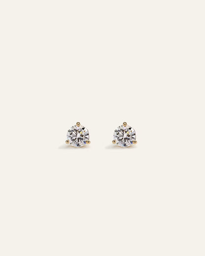 14K Gold Lab Grown Diamond Martini Studs - 0.50ctw - US 3427