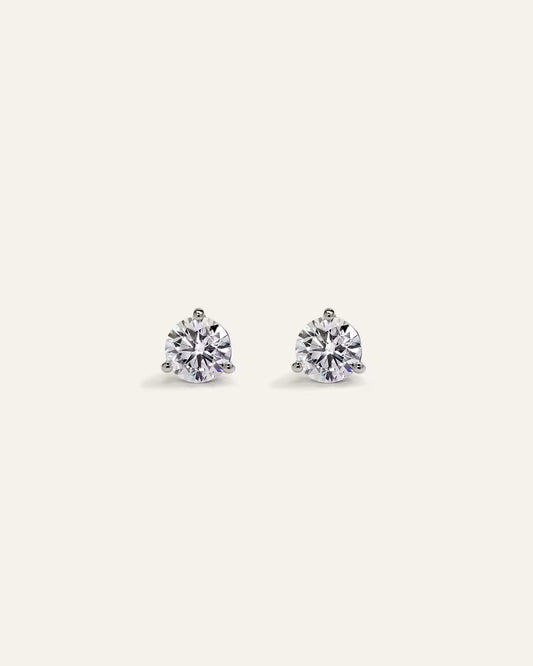 14K Gold Lab Grown Diamond Martini Studs - 1ctw - US 0233