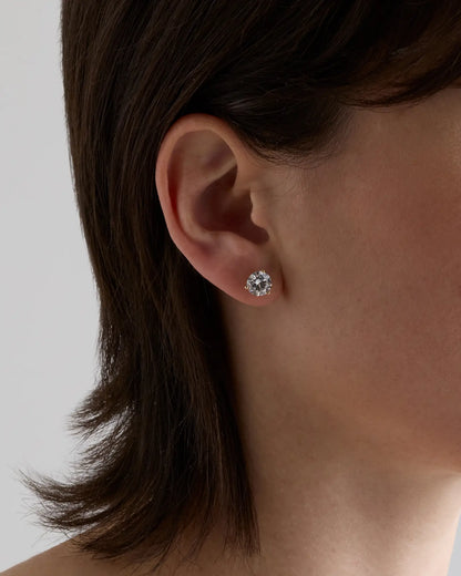 14K Gold Lab Grown Diamond Martini Studs - 3ctw - US 1070