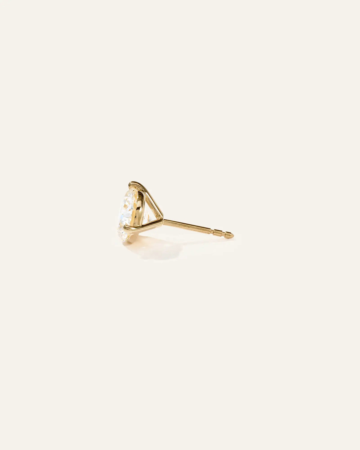 14K Gold Lab Grown Diamond Martini Studs - 3ctw - US 1070