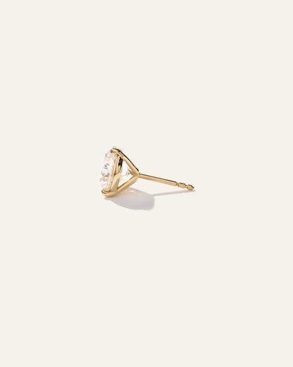 14K Gold Lab Grown Diamond Martini Studs - 4ctw - US 1689