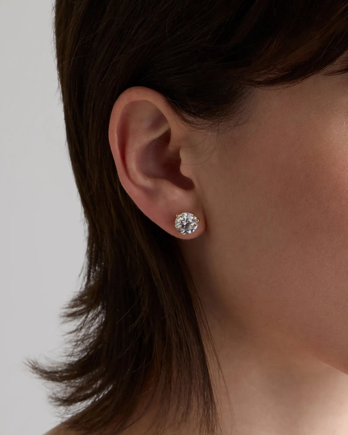 14K Gold Lab Grown Diamond Martini Studs - 5ctw - US 6419