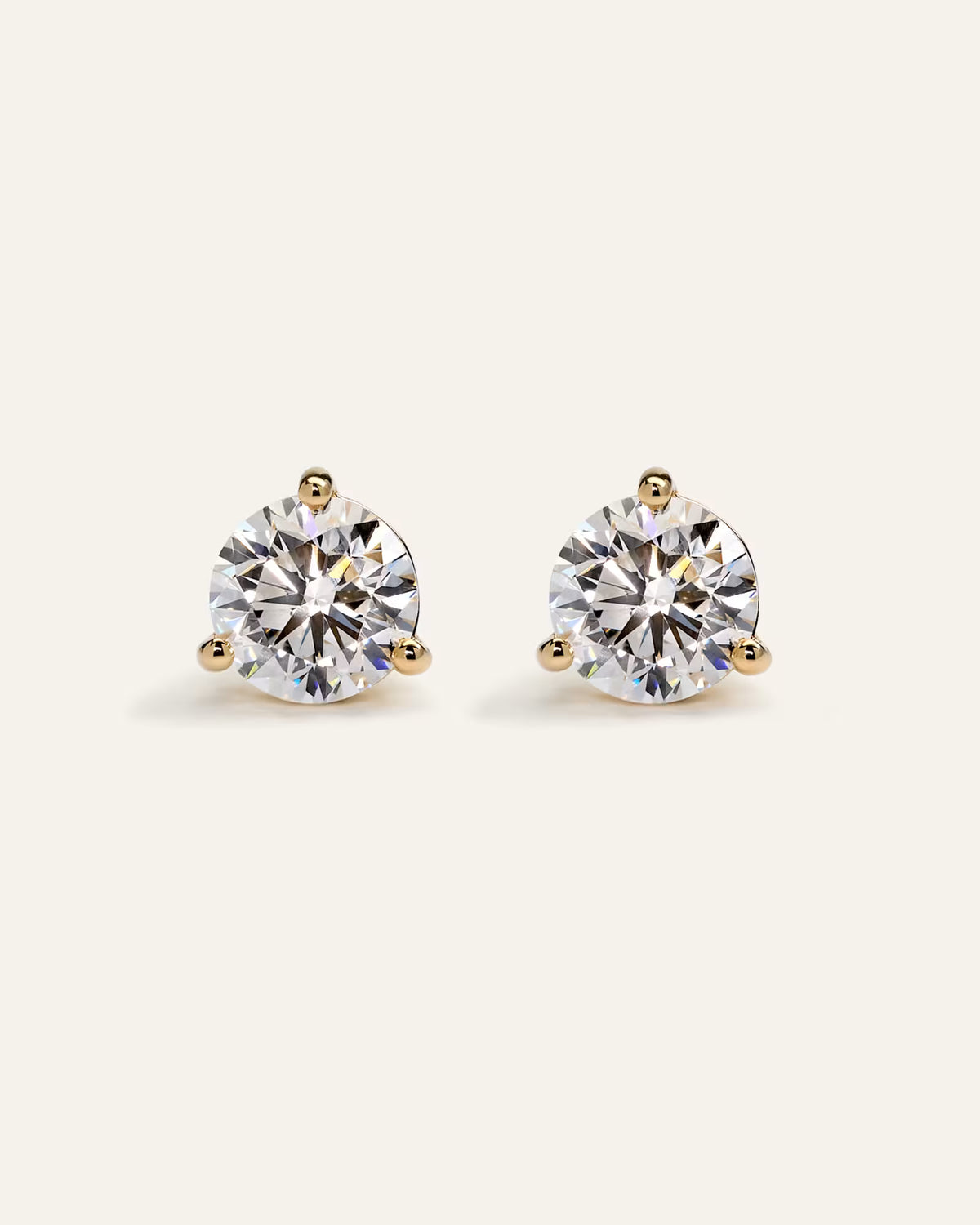 14K Gold Lab Grown Diamond Martini Studs - 5ctw - US 6419