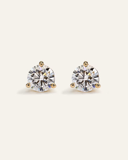 14K Gold Lab Grown Diamond Martini Studs - 5ctw - US 6419
