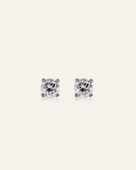 14K Gold Lab Grown Diamond Round Tiny Flat Back Stud - Pair - US 0790