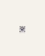 14K Gold Lab Grown Diamond Round Tiny Flat Back Stud - Single - US 6002