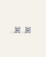 14K Gold Lab Grown Diamond Four-Prong Solitaire Studs - 1.5ctw - US 6634