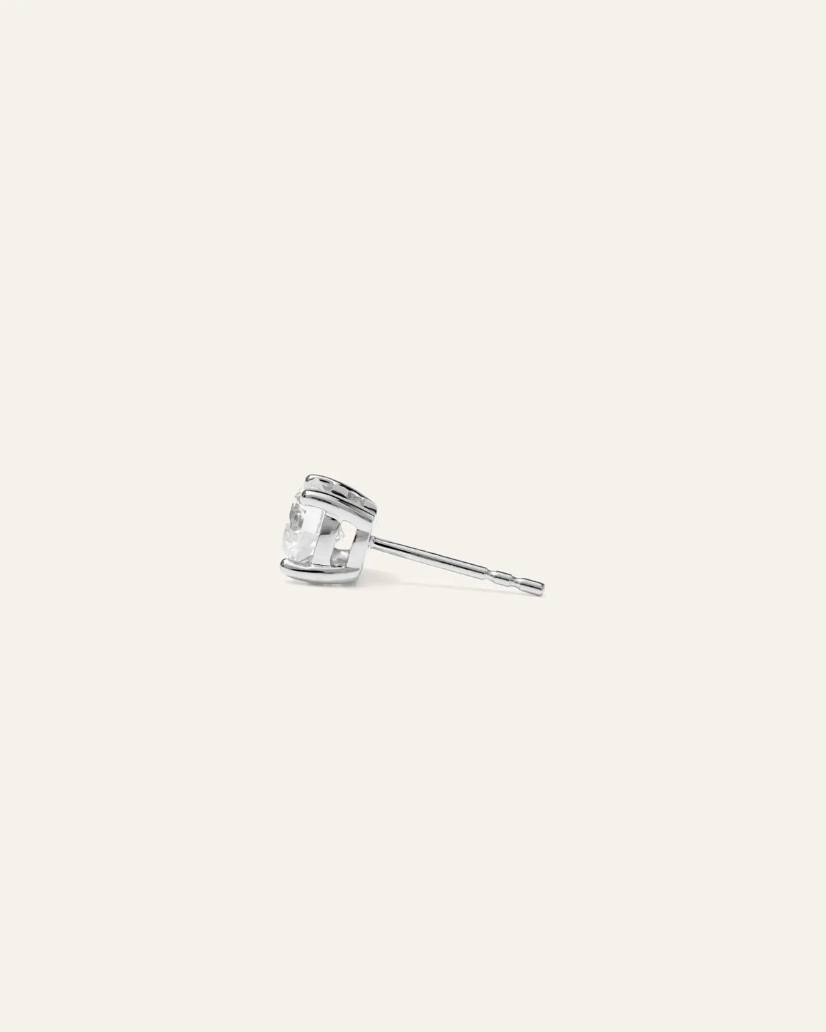 14K Gold Lab Grown Diamond Four-Prong Solitaire Studs - 1.5ctw - US 6634