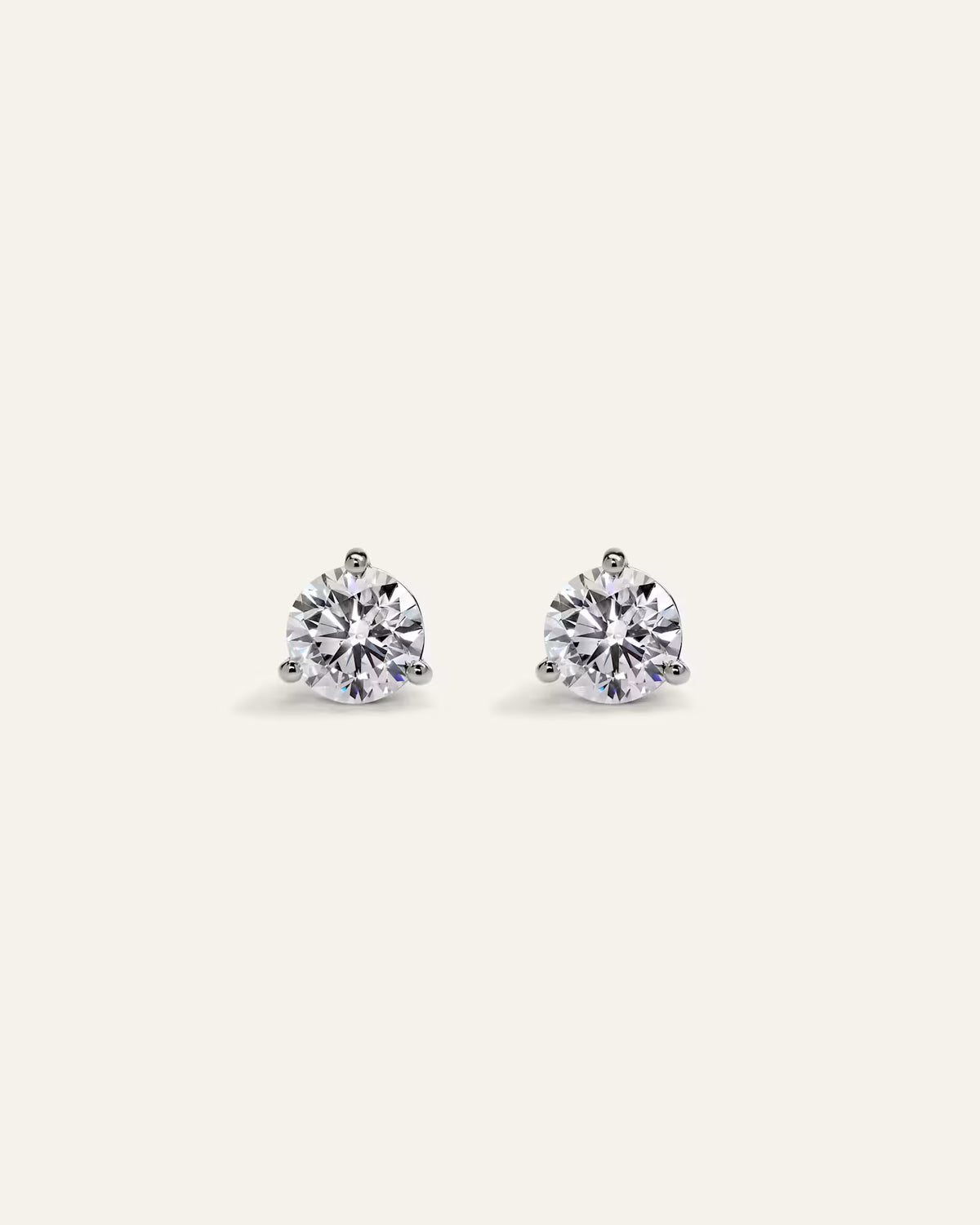 14K Gold Lab Grown Diamond Martini Studs - 1.5ctw - US 9207