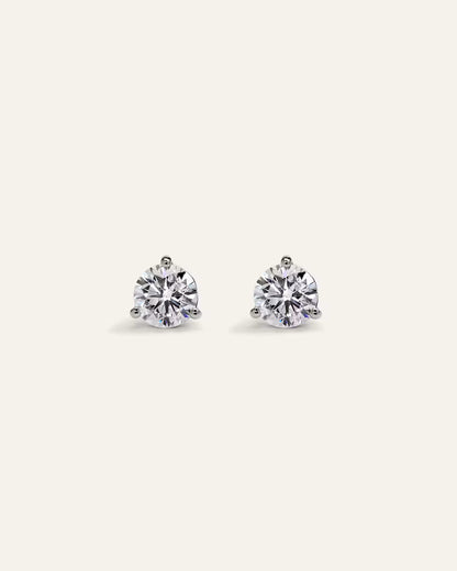 14K Gold Lab Grown Diamond Martini Studs - 1.5ctw - US 9207