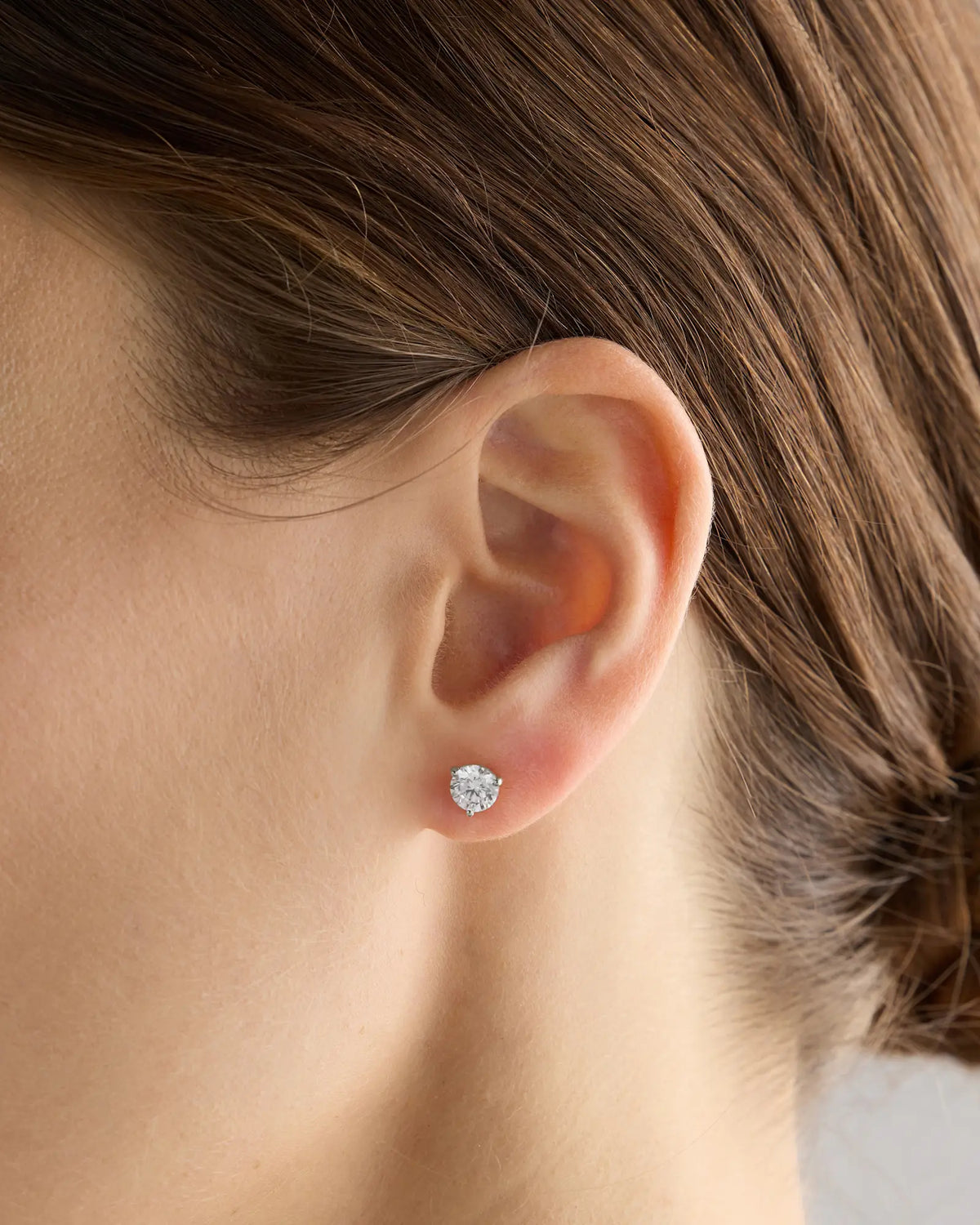 14K Gold Lab Grown Diamond Martini Studs - 1.5ctw - US 9207