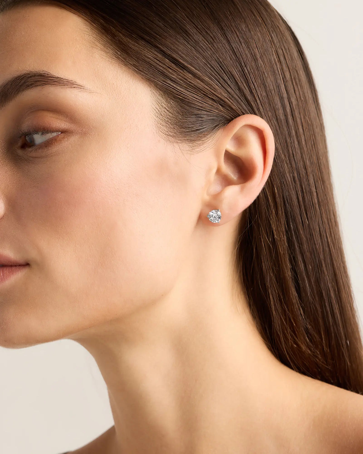 14K Gold Lab Grown Diamond Martini Studs - 2.5ctw - US 1551