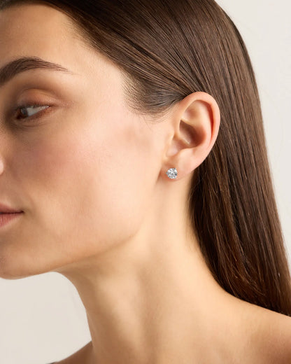 14K Gold Lab Grown Diamond Martini Studs - 2.5ctw - US 1551