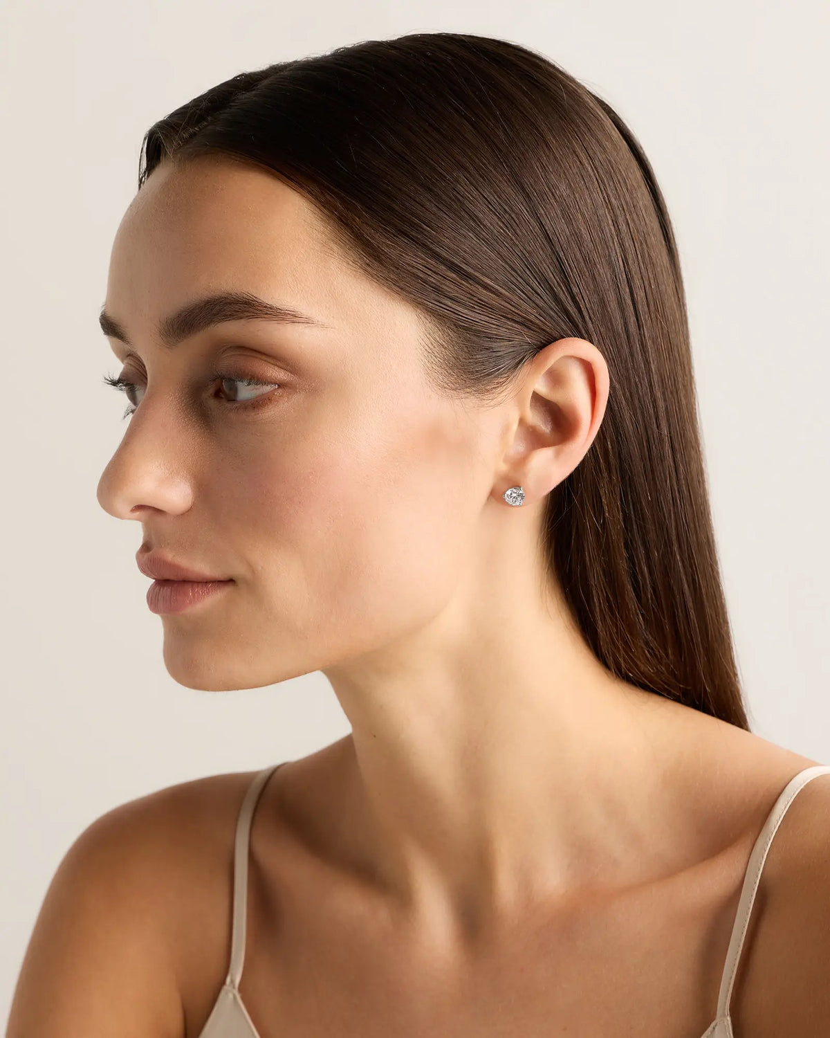 14K Gold Lab Grown Diamond Martini Studs - 2.5ctw - US 1551