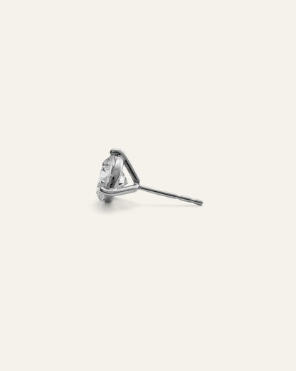 14K Gold Lab Grown Diamond Martini Studs - 2.5ctw - US 1551