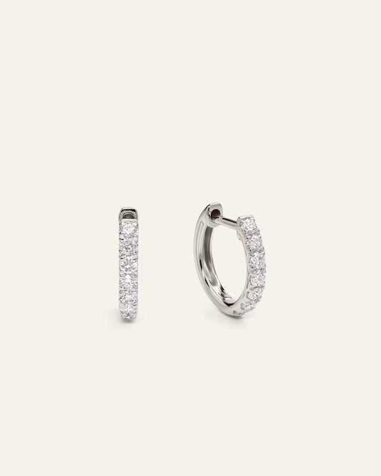 14K Gold Lab Grown Diamond Huggies - US 8971