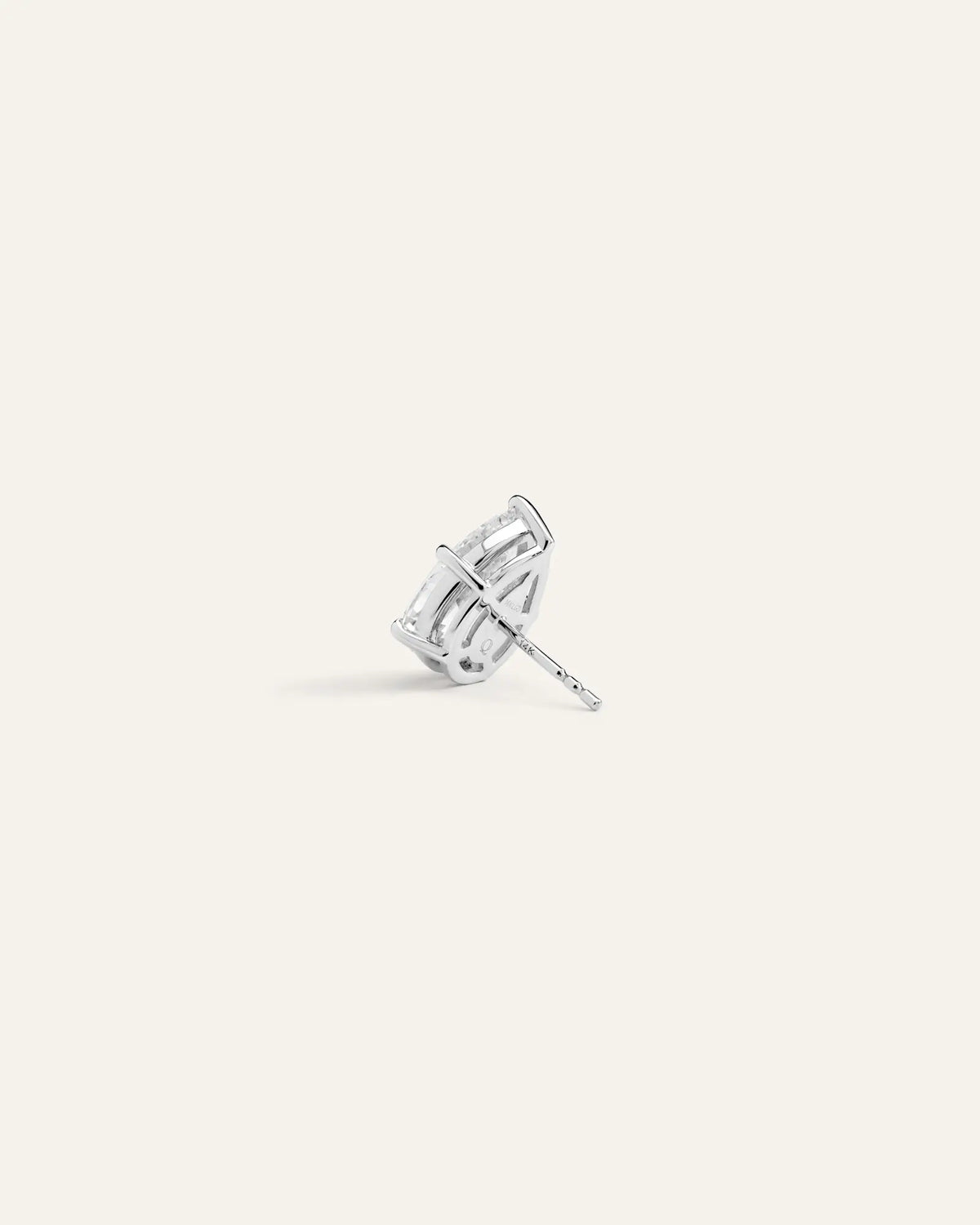 14K Gold Lab Grown Diamond Statement Pear Studs - 6ctw - US 7770