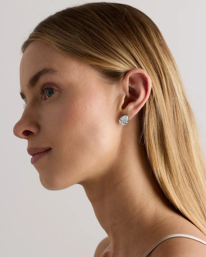 14K Gold Lab Grown Diamond Statement Pear Studs - 10ctw - US 1454