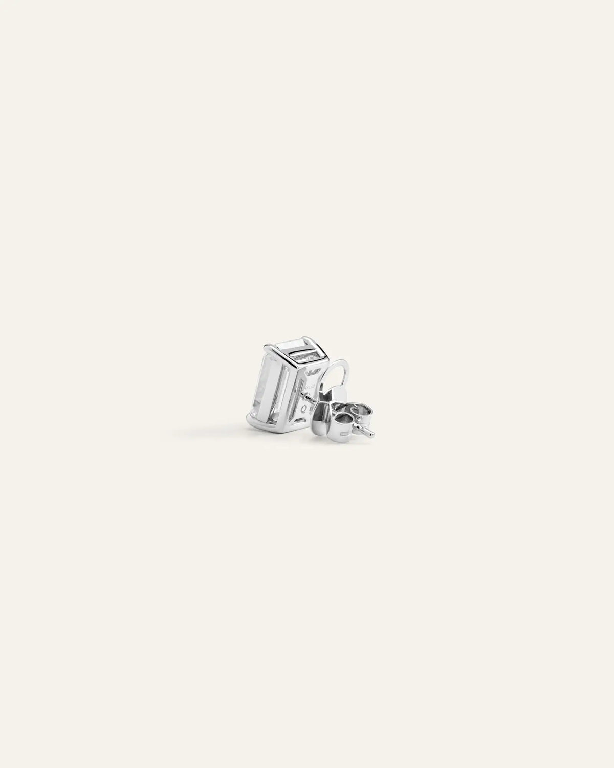 14K Gold Lab Grown Diamond Statement Emerald Studs - 8ctw - US 6084