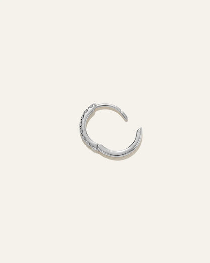 14K Gold Pave Diamond Second Piercing Tiny Huggie - Single - US 9969