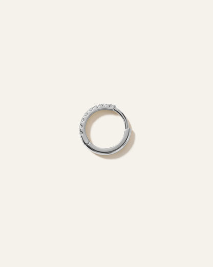 14K Gold Pave Diamond Second Piercing Tiny Huggie - Single - US 9969