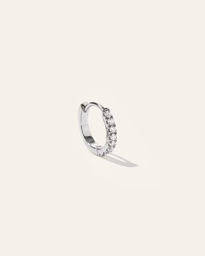 14K Gold Pave Diamond Second Piercing Tiny Huggie - Single - US 9969