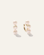 Triple Freshwater Pearl Hoops - US 2954