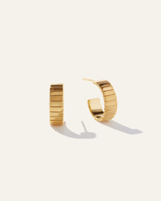 Ridge Half Huggie Hoops - US 5780