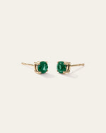 14K Gold Gemstone Solitaire Studs - US 3568