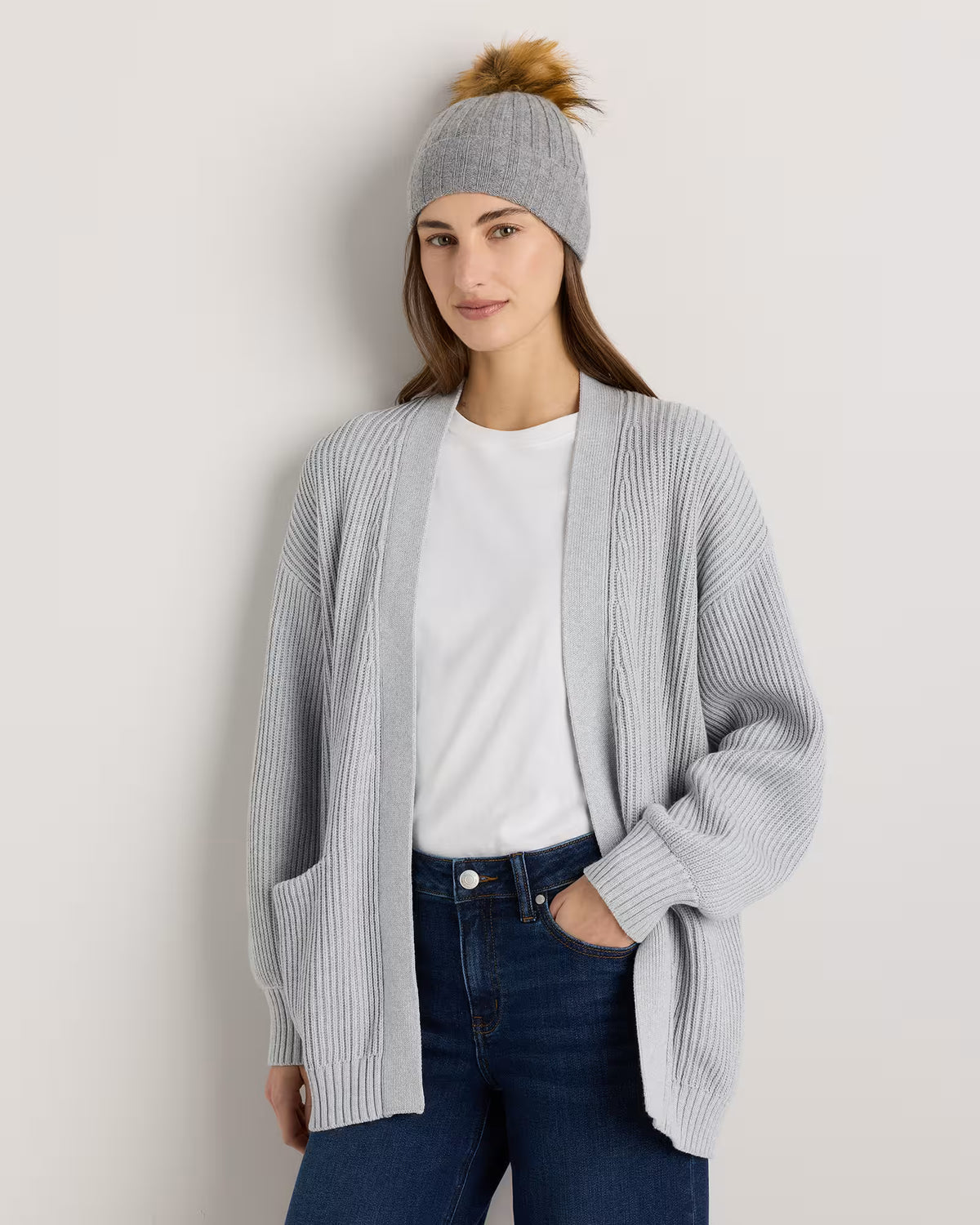 Mongolian Cashmere Pom Pom Beanie - US 6647