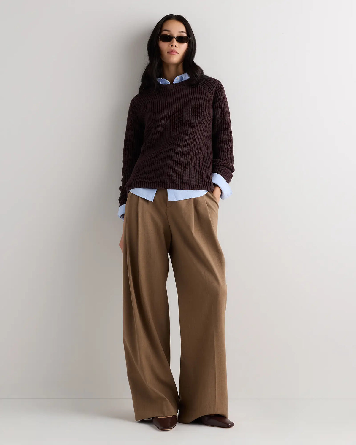 100% Organic Cotton Fisherman Crew Sweater - US 7653