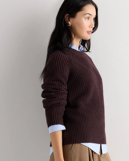 100% Organic Cotton Fisherman Crew Sweater - US 7653